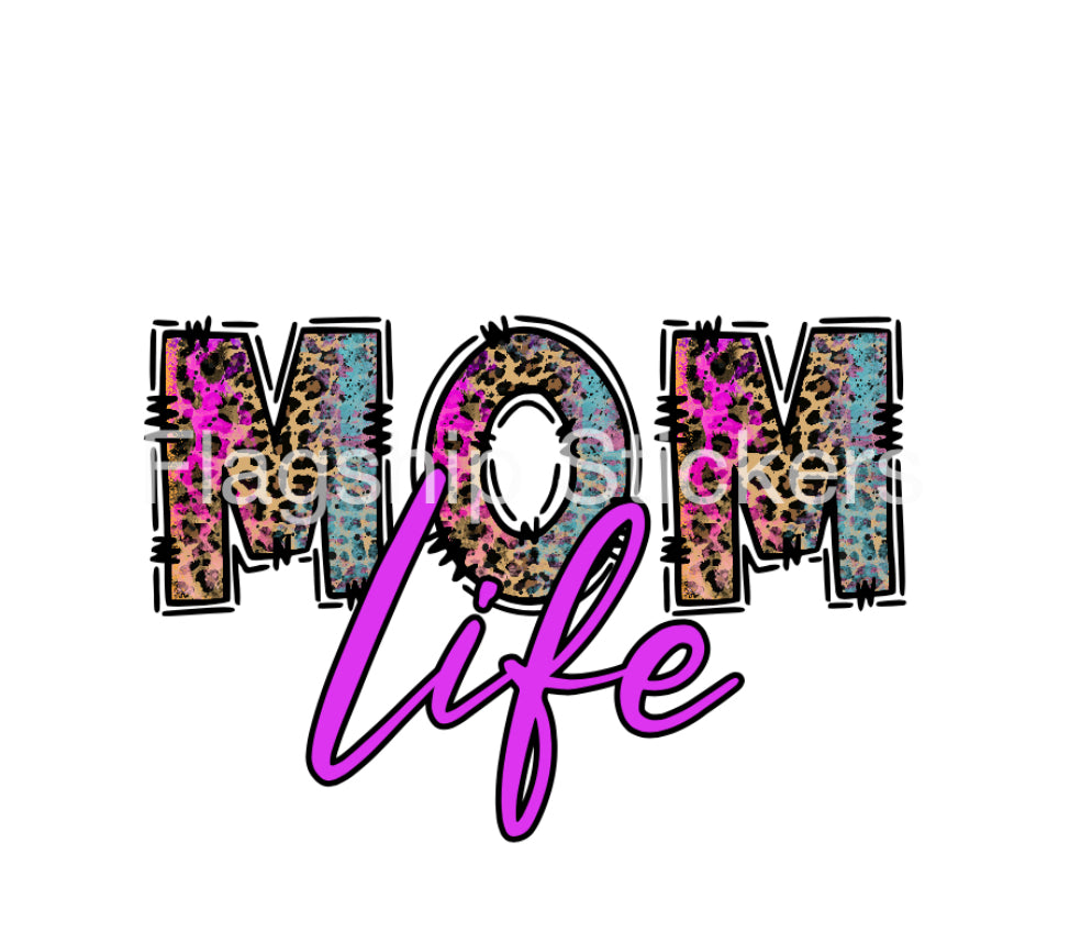 Mom Stickers (Pack of 12), MOM003 Pink