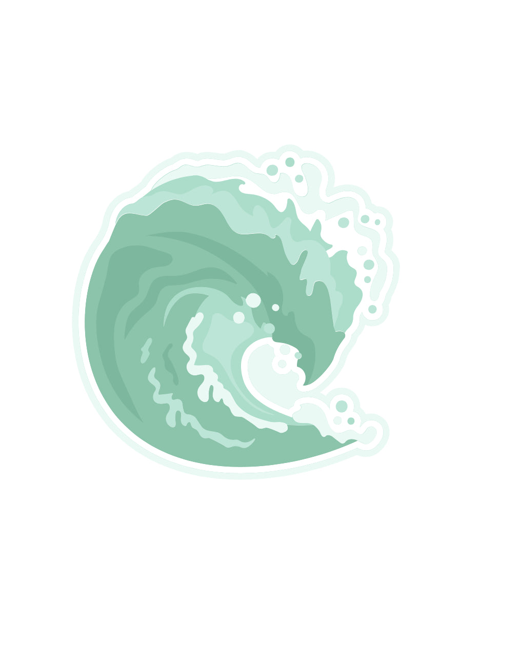 Wave Name Drop Stickers (Pack of 12), WAV003, WAV003ND