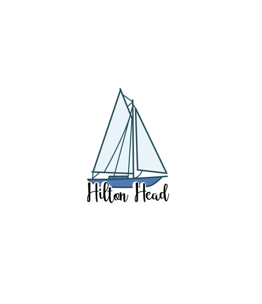 Sailboat Name Drop Stickers (Pack of 12), SB001, SB001ND