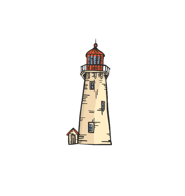 Light House Name Drop Stickers (Pack of 12), LH004, LH004ND