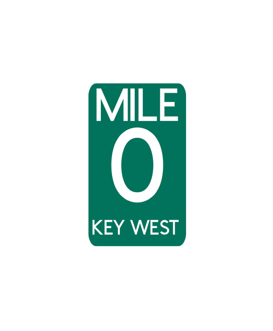 Key West Mile Marker Stickers (Pack of 12), KW002