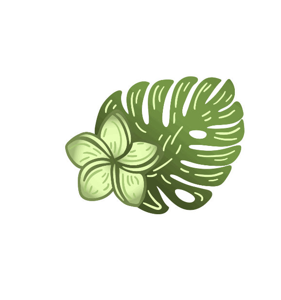 Monstera Leaf Name Drop Stickers (Pack of 12), ML002, ML002ND