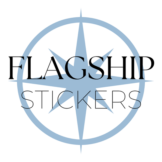 A set of Logo Stickers, 3" (Pack of 50), CUST001